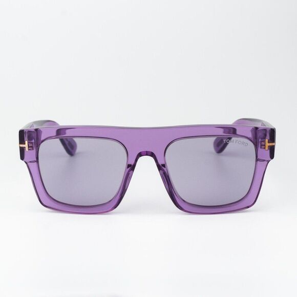 Tom Ford FAUSTO Women Sunglasses Transparent Violet Square FT0711/S 81Y main image 12